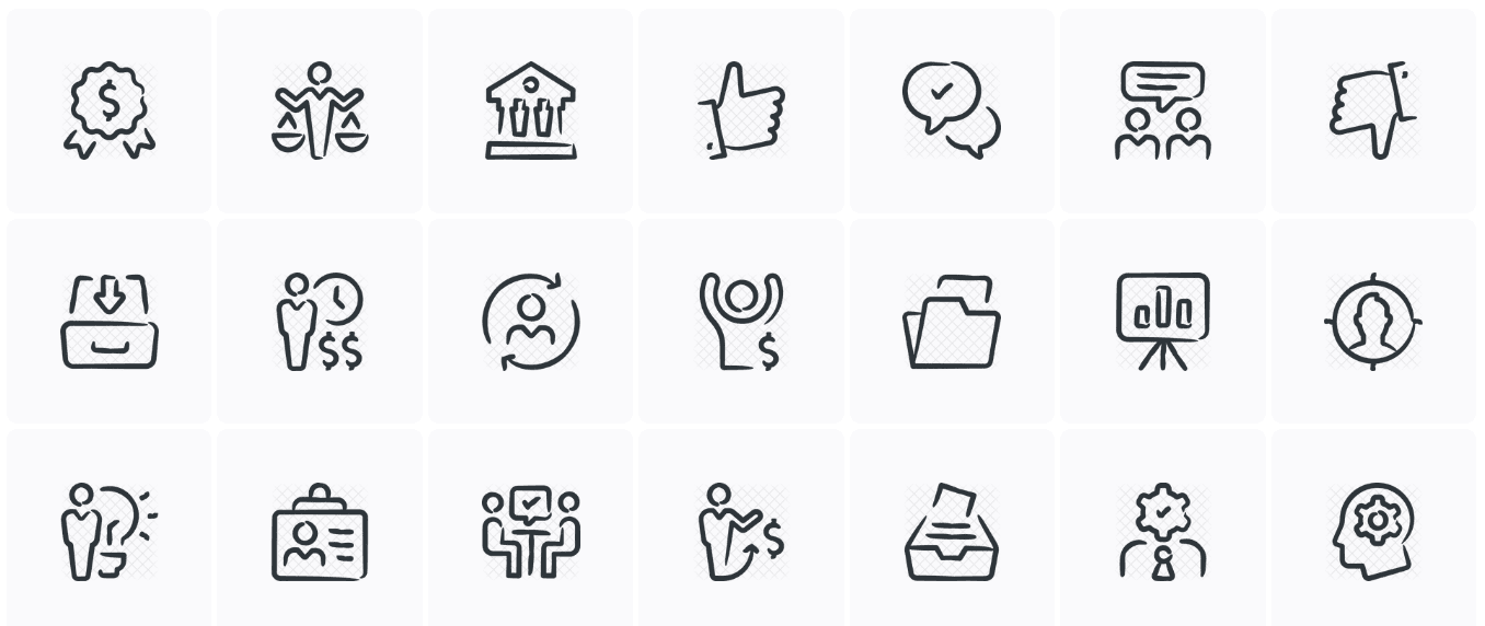List of doodle icons style