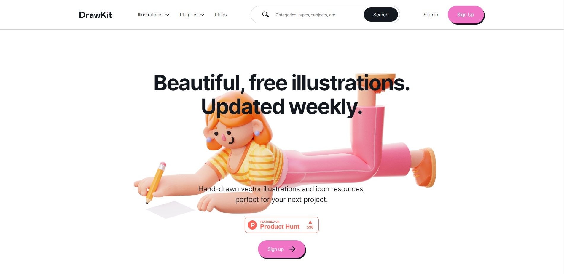 draw kit website homepage screenshot