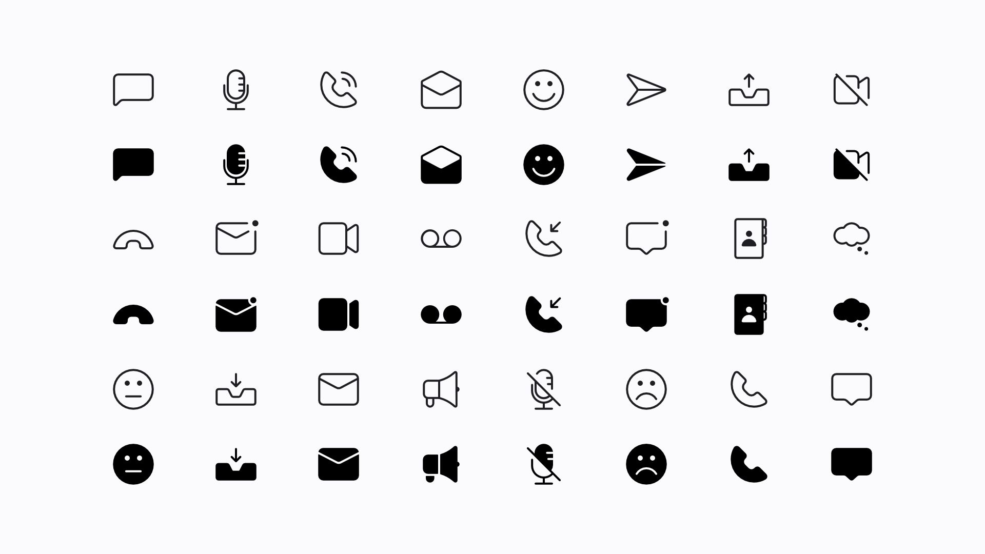 Communication icons