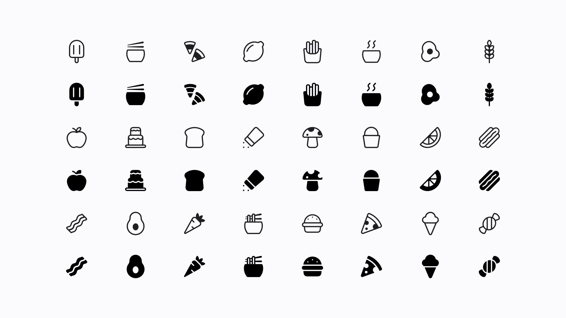 Food icons